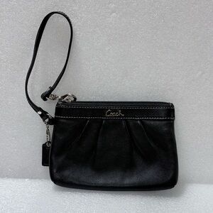 Vintage Leather Coach Black Wristlet